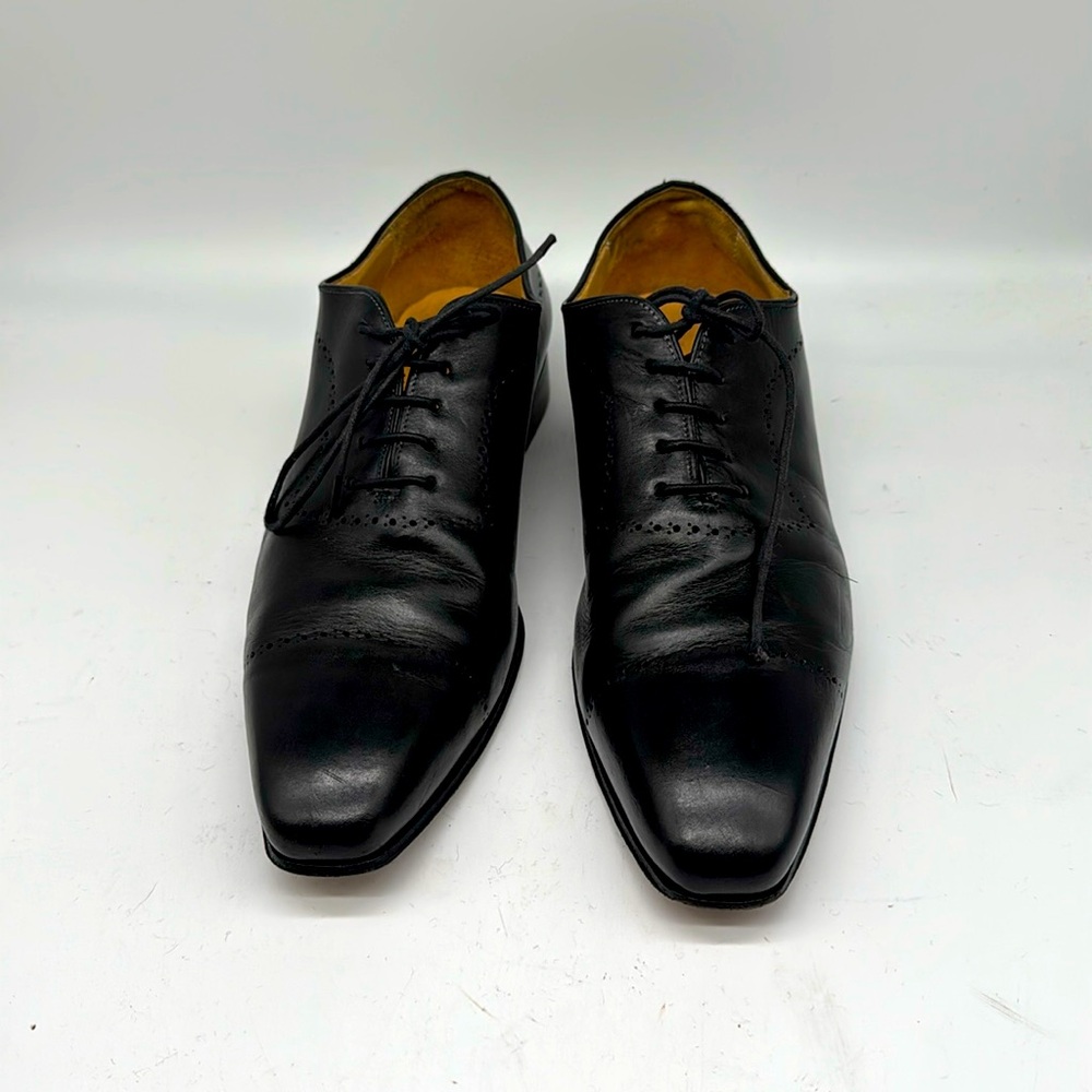 Harry Rosen handmade in Italy black leather derby shoes EU 43/US 10